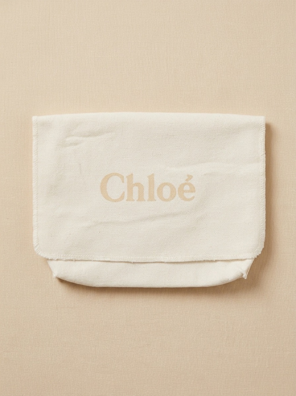 Chloe Cream Logo Pouch